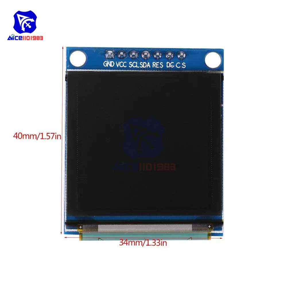 1.5inch 128128 SSD135 OLED Display Module OLED Color Display Screen Faster Response Module Serial Peripheral Interface 