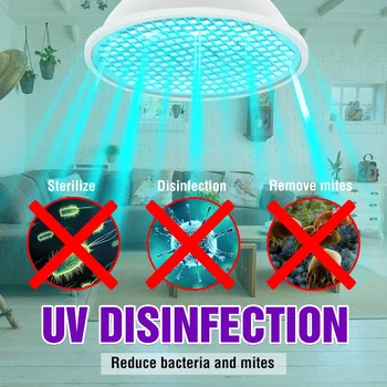 

E27 LED UVC Germicidal Lamp 25W 35W 50W UV Sterilizer LED Lamp 220V LED Ultraviolet Desinfectante Bulb 110V Bactericidal Light