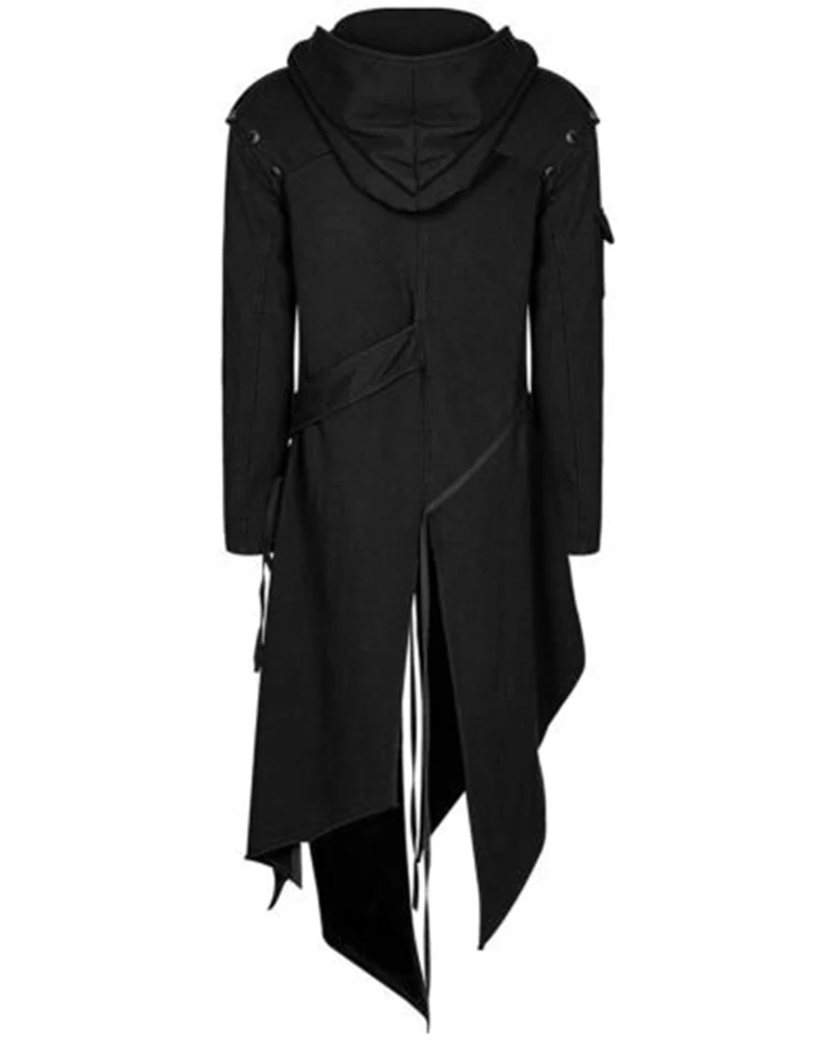 Litthing мужской длинный рукав Стимпанк Викторианский стиль куртка Готический пояс ласточкин хвост пальто костюм для Косплей Винтаж Хэллоуин Длинная форма