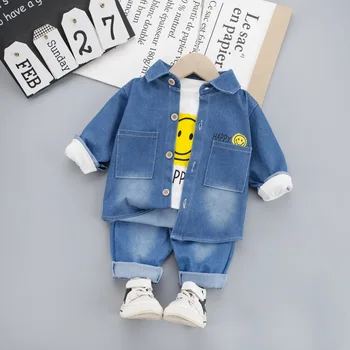 

Children's Clothing 2020 Autumn&winter New Boys Denim Jacket + T Shirt + Jeans 3pcs/ Sets Kids Toddler Boys Clothes