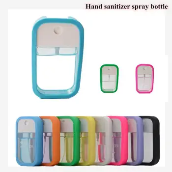 

45ml Plastic Spray Perfume bottle Silicone Case Card Moisturizing Perfume Refillable White transparent Hand sanitizer bottle