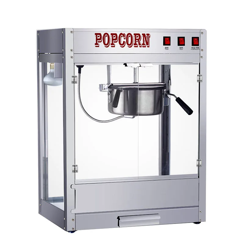 

1KW 220V Non-Stick Pan Popcorn Machine Popcorn Maker Commercial Popcorn Machine Corn-Popping Pop Corn Maker 1PC