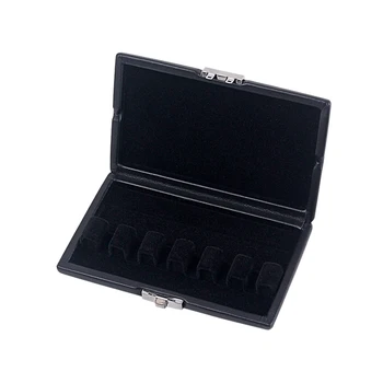 

Oboe Reed Case Storage, Wooden + PU Leather Cover Reed Case Holder Storage Box for 6Pcs Reeds Cover