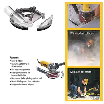 

Dust Cover for 4in 5in Angle Hand Grinder Clear Shroud Kit Dust Absorb Cover JDH99