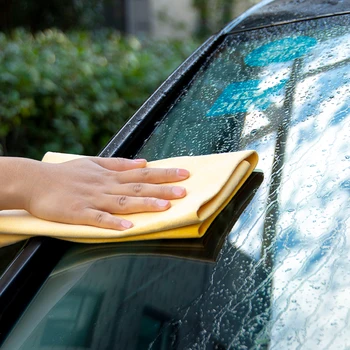 

Natural Chamois Leather Car Cleaning Cloth Genuine Car Wash Leather Wash Suede Absorbent Quick Dry Microfiber Towel