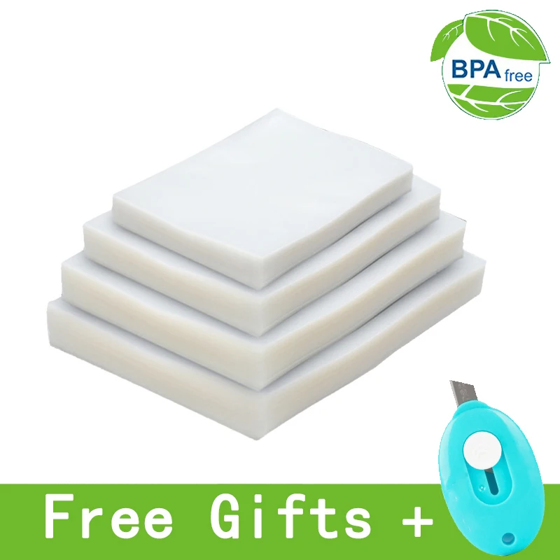 100PCS/LOT vacuum sealer Plastic Storage bag for sealing machine pack food saver Packaging Rolls packer seal bags | Дом и сад