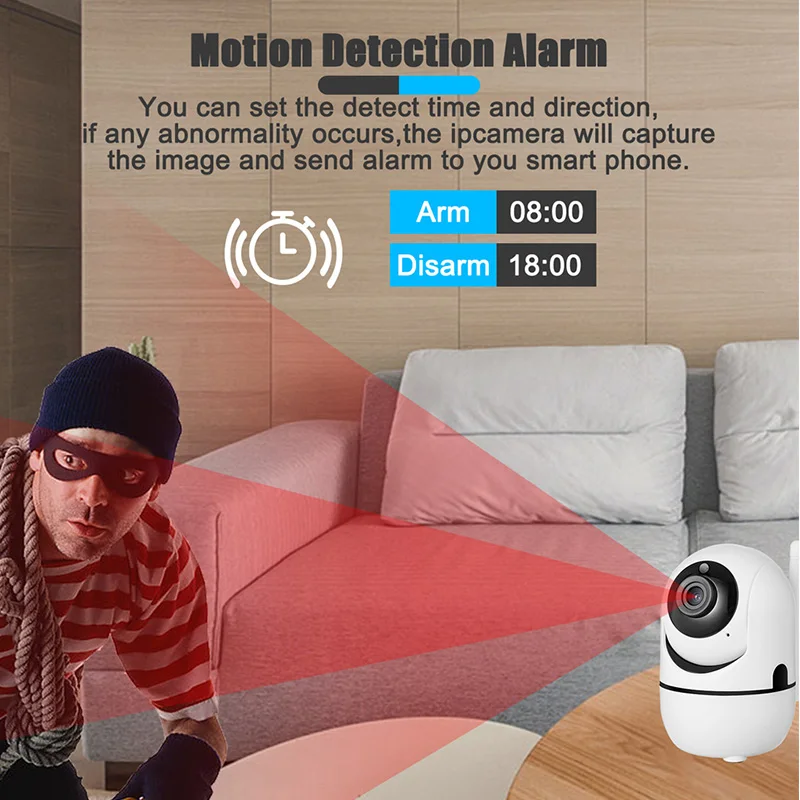 KERUI WiFi ip-камера HD1080P беспроводная домашняя мини камера для домашней безопасности, ночное видение, Сигнализация Движения, монитор в реальном времени