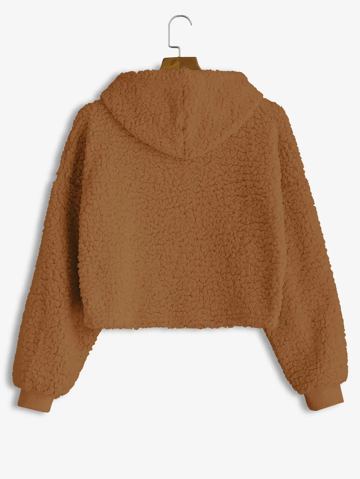 ZAFUL/пушистая толстовка с капюшоном; сезон осень-зима; повседневные женские толстовки с капюшоном; однотонные женские толстовки с длинными рукавами; пуловер; укороченный топ