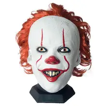 Stephen King's It Mask Pennywise Косплей Хэллоуин ужасная маска Латексная Маска Костюм сумасшедшие вечерние подарки реквизит Прямая поставка