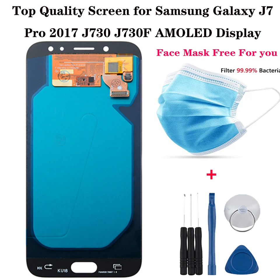 Super Amoled экран для Samsung Galaxy J7 Pro 2017 J730 J730F ЖК-дисплей сенсорный дигитайзер Замена