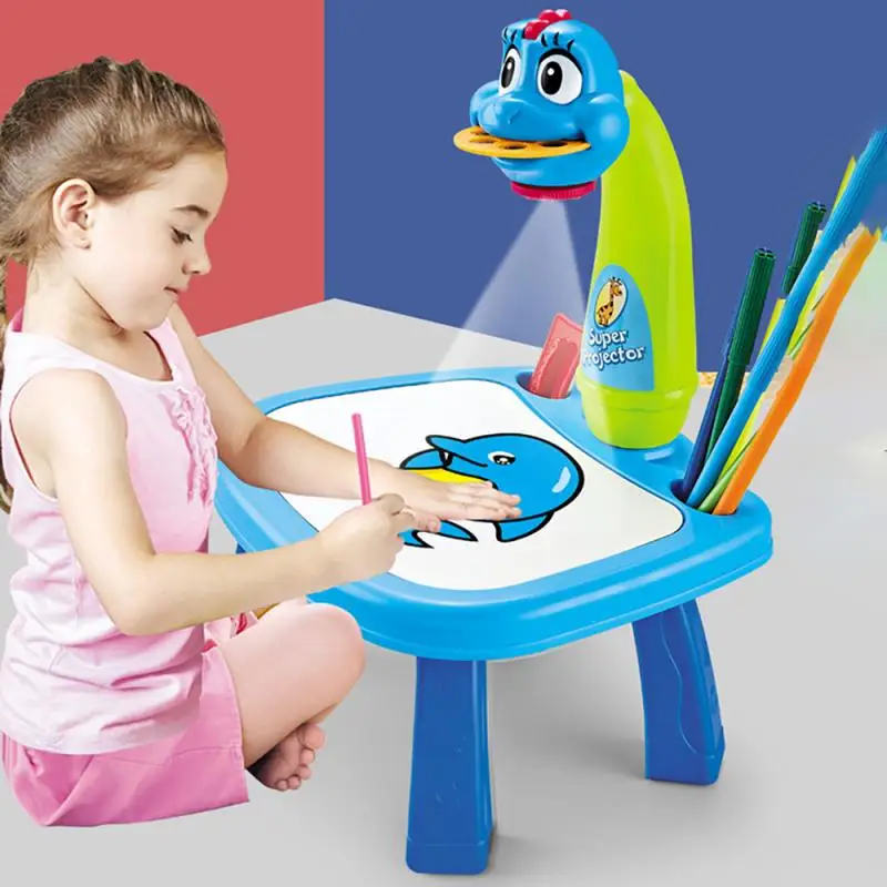 Child Led Projector Art Drawing Table Projector Learning Painting Set  Educational Toy Gift For Kids Learning Board Drawing Gift|Drawing Toys| -  AliExpress