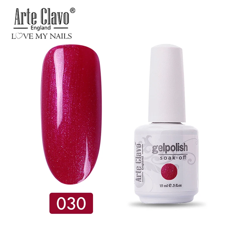 Arte Clavo Гель-лак для ногтей телесный цвет розовый длительный получить Блестки для ногтей замочить от УФ светодиодный 15 мл Полупостоянный DIY Гель-лак для ногтей - Цвет: 11030