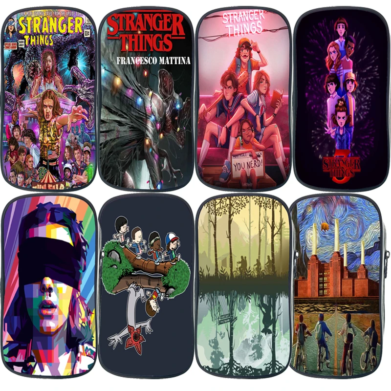 Чехол карандаш Stranger Things для детей маленькая косметичка мальчиков и девочек