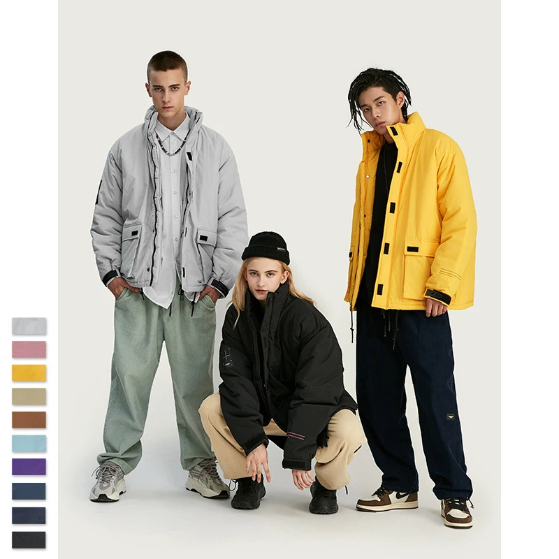 

Winter new mountaineer down jacket thick windproof warm breathable down jacket parent-child wear stand collar cotton suit