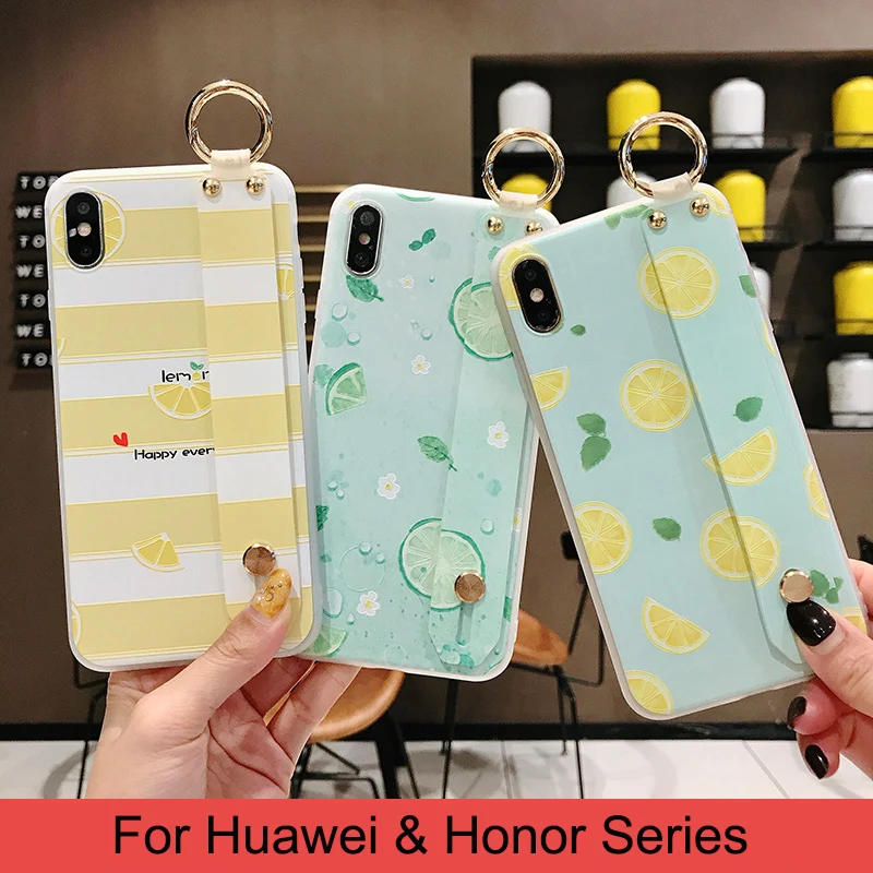 Классный фруктовый лимонный ремешок мягкий чехол для huawei Honor mate 10 20 30 P10 P20 P30 Pro Lite