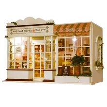 Деревянный Кукольный дом мебель сделай сам дом Миниатюрный сладкий берет время собрать 3D миниатюрный кукольный домик наборы игрушки для Рождественский подарок
