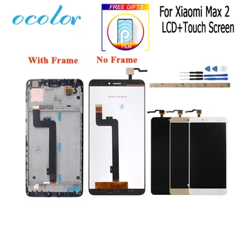 

ocolor 6.44inch For Xiaomi Max 2 LCD Display And Touch Screen +Frame +Film Digitizer Assembly 1920x1080 FHD With Tools+Adhesive