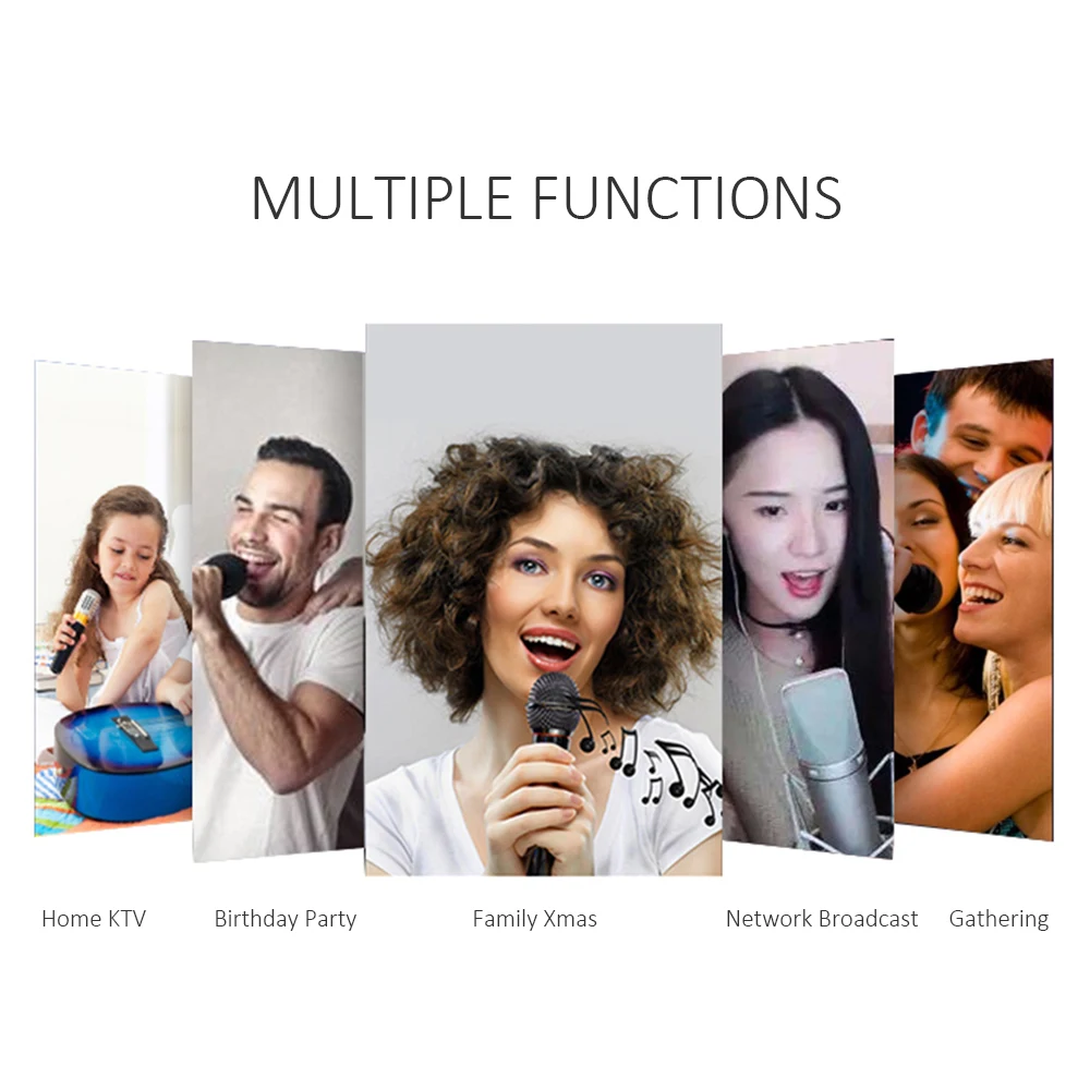 Беспроводной bluetooth микрофон Karaokes плеер Запись микрофон для пения беспроводной BT5.0 динамик сокровище подарок