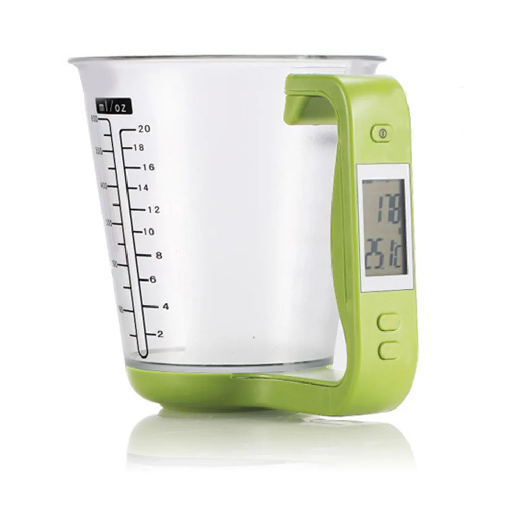 

Measuring Cup Kitchen Scales Digital Beaker Libra Electronic Tool Scale with LCD Display Temperature Measurement Digital Display