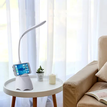 

Three color Dimmable LED table lamp USB Rechargeable desk light Eye protection lights With Bluetooth Speaker for reading