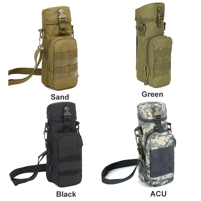 Камуфляжная тактическая нейлоновая сумка для воды, Сумка с системой Molle, гидратационный рюкзак для кемпинга, пешего туризма, велосипедная сумка для бутылки, военная техника