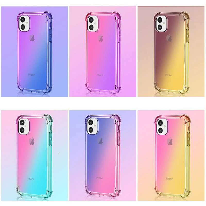 

For Apple iPhone 11 Pro Max 2019 5.8" 6.1" 6.5" Ultra-thin Silicone Coque Cover XR X XS Max Phone Back Anti-Scratches TPU Case