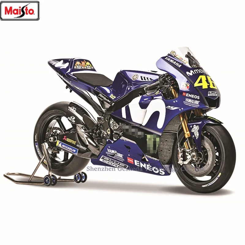 Maisto 1:18 Yamaha Champion 46Team Racing Silvardo оригинальная Авторизованная модель мотоцикла из сплава