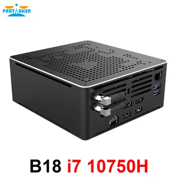 Kaufen Teilhaftig Intel I7 10750H Gaming Mini PC Windows 10 2 Intel Lans Desktop Computer PC System 2 * DDR4 2 * M.2 AC WiFi 4K HTPC HDMI DP