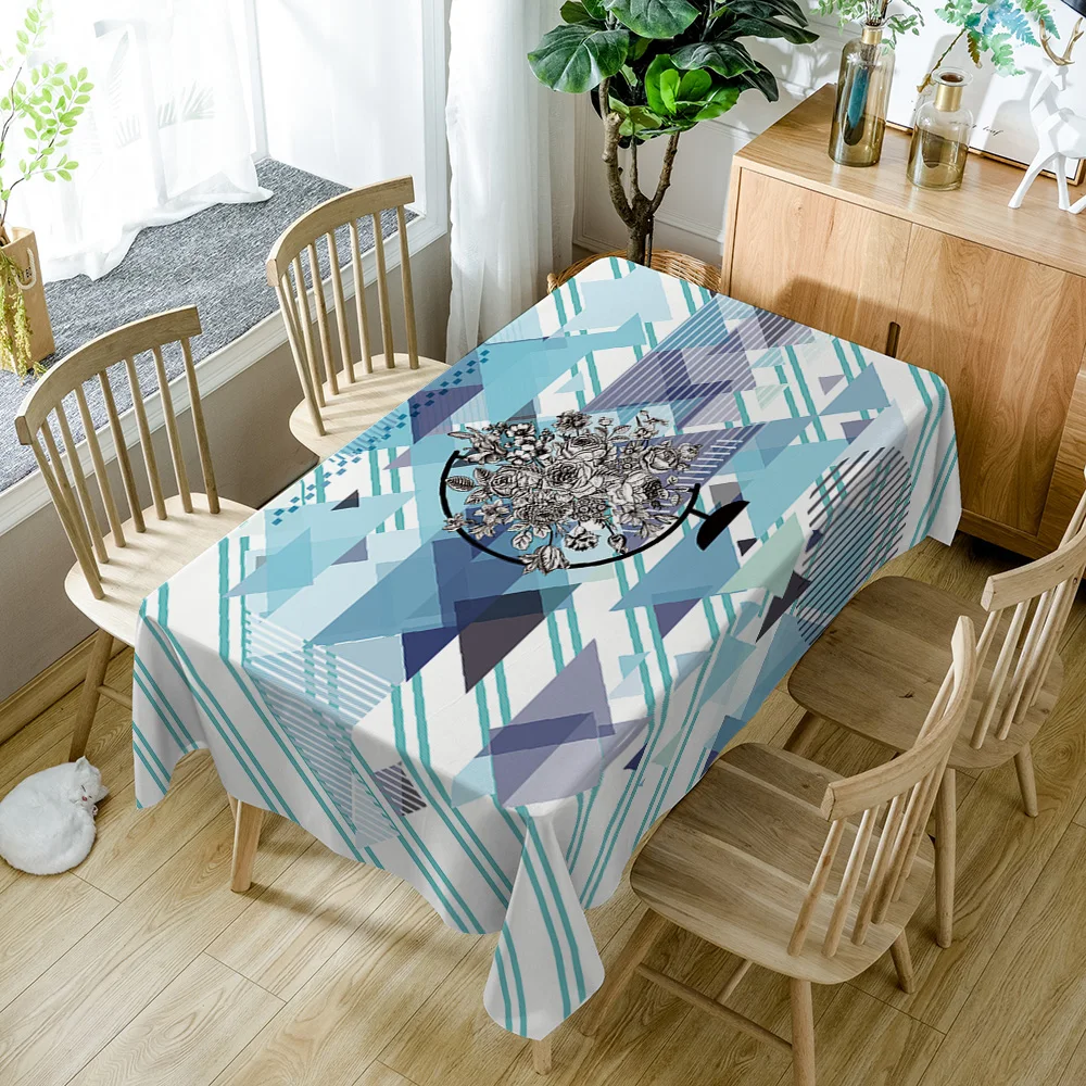 

Tablecloth Primeval 3D Flower Table Cloth Rectangular Tea Table Cover Wedding Home Decor manteles christmas table cloth