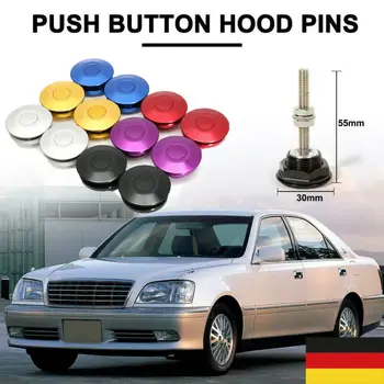 

30mm Push Button Hood Pins Lock Clip Kit Engine Bonnet Lock Car Quick Latch