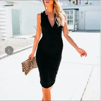 

Pregnant Maternity Dresses Summer Women V-neck Pregnant Dress Maternity Dress Pregnant Clothes Sleeve;less Dress Pregnancy Dress