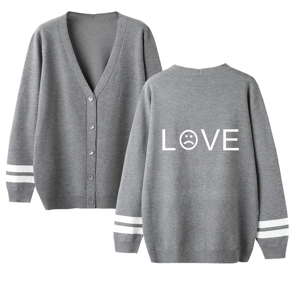 

lil peep Cardigan Sweater men/women Aikooki Hot Fashion Casual Harajuku Sweater lil peep LOVE Popular v-neck Sweater casual top