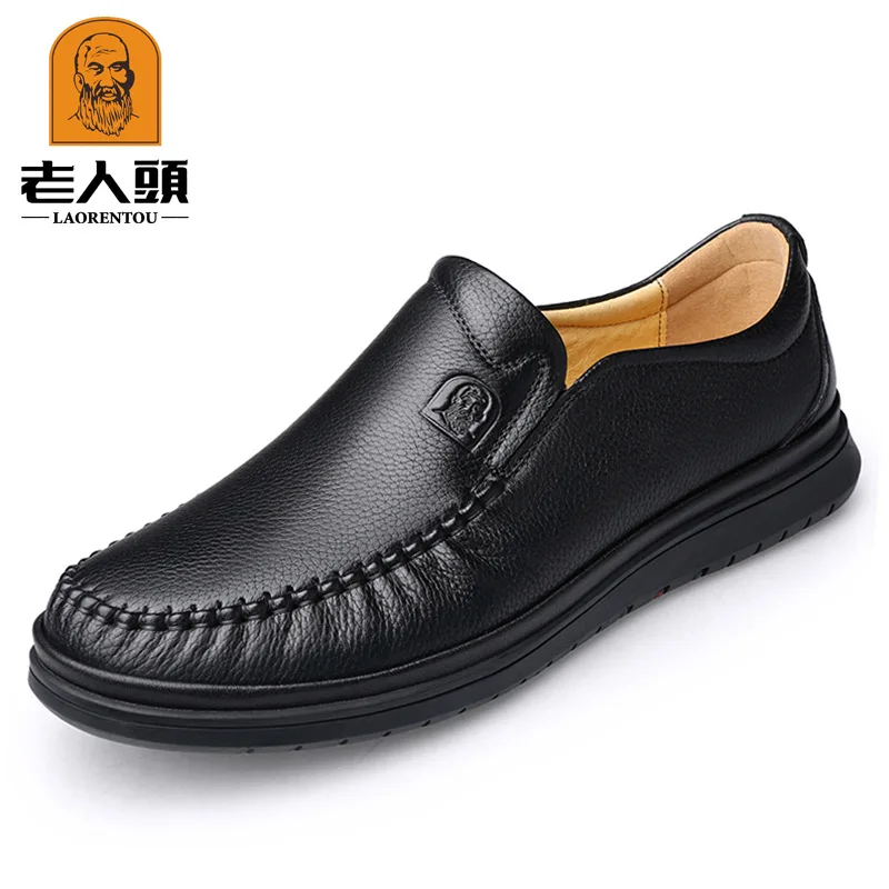

LOTORY England Cowhide Spring And Summer Comfortable Breathable Leather Shoes MEN'S SHOES Soft Bottom Business Foot Covering Bre