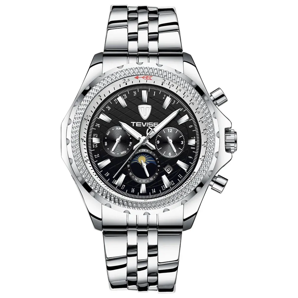 

TEVISE Luxury Men'S Business Mechanical Watch Automatic Mechanical Men'S Business Watch Multi-Function Waterproof Fashion Watch