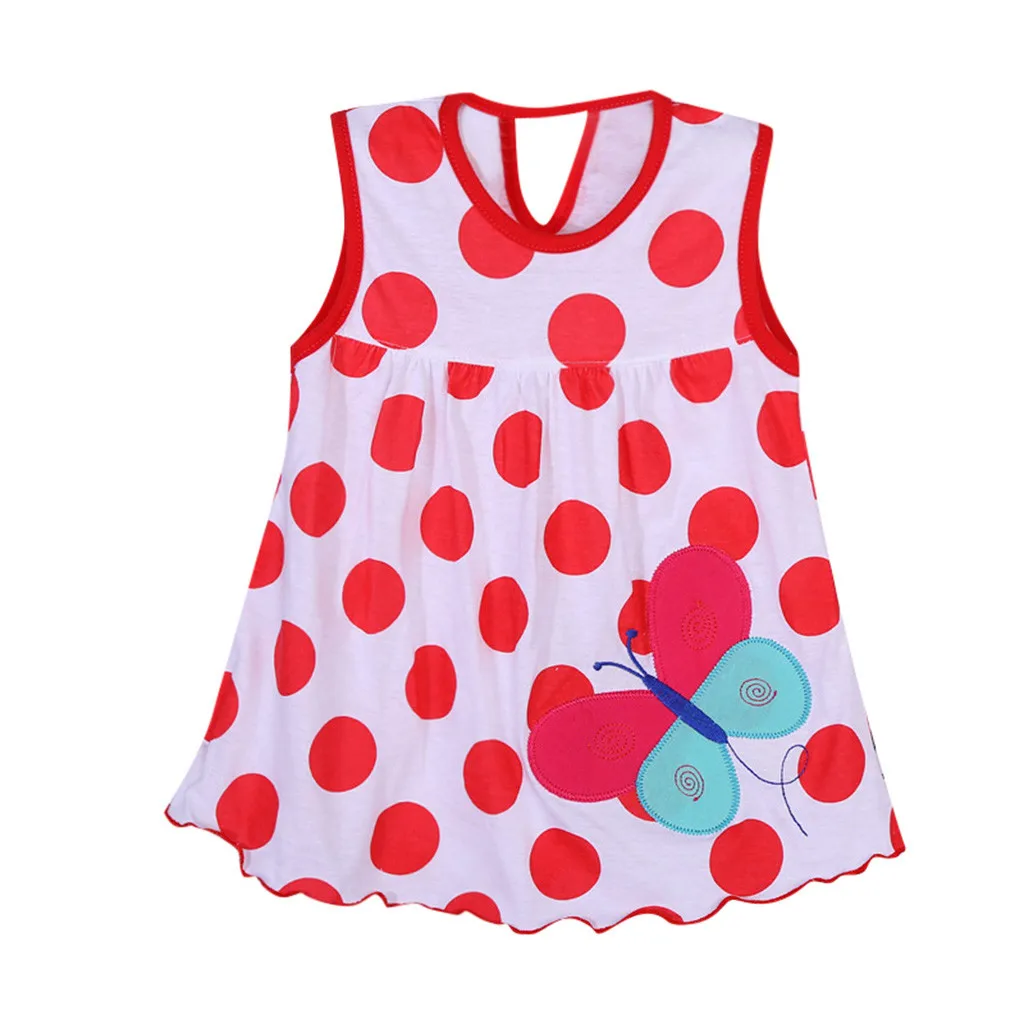 Модное платье для маленьких девочек; Хлопковое платье с круглым вырезом для маленьких девочек; платье в горошек с цветочным рисунком; футболка; жилет; H5