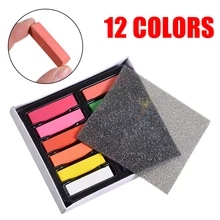 Лидер продаж 12 шт./компл. волос Цвет Мел нетоксичный Временный салон Комплект Для женщин девушки моющиеся Пастель Мел инструменты для окрашивания для укладки волос