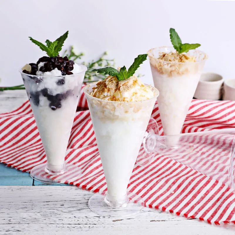 

50pcs Baking tool transparent cold drink yogurt ice cream dessert jelly plastic cup wedding party wine champagne plastic cups
