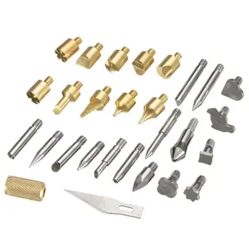 

New 28 Pieces Engraving Iron Head Wood Burning Pen Tip Carving Set Carve Jewelry Engraver Metal Tool