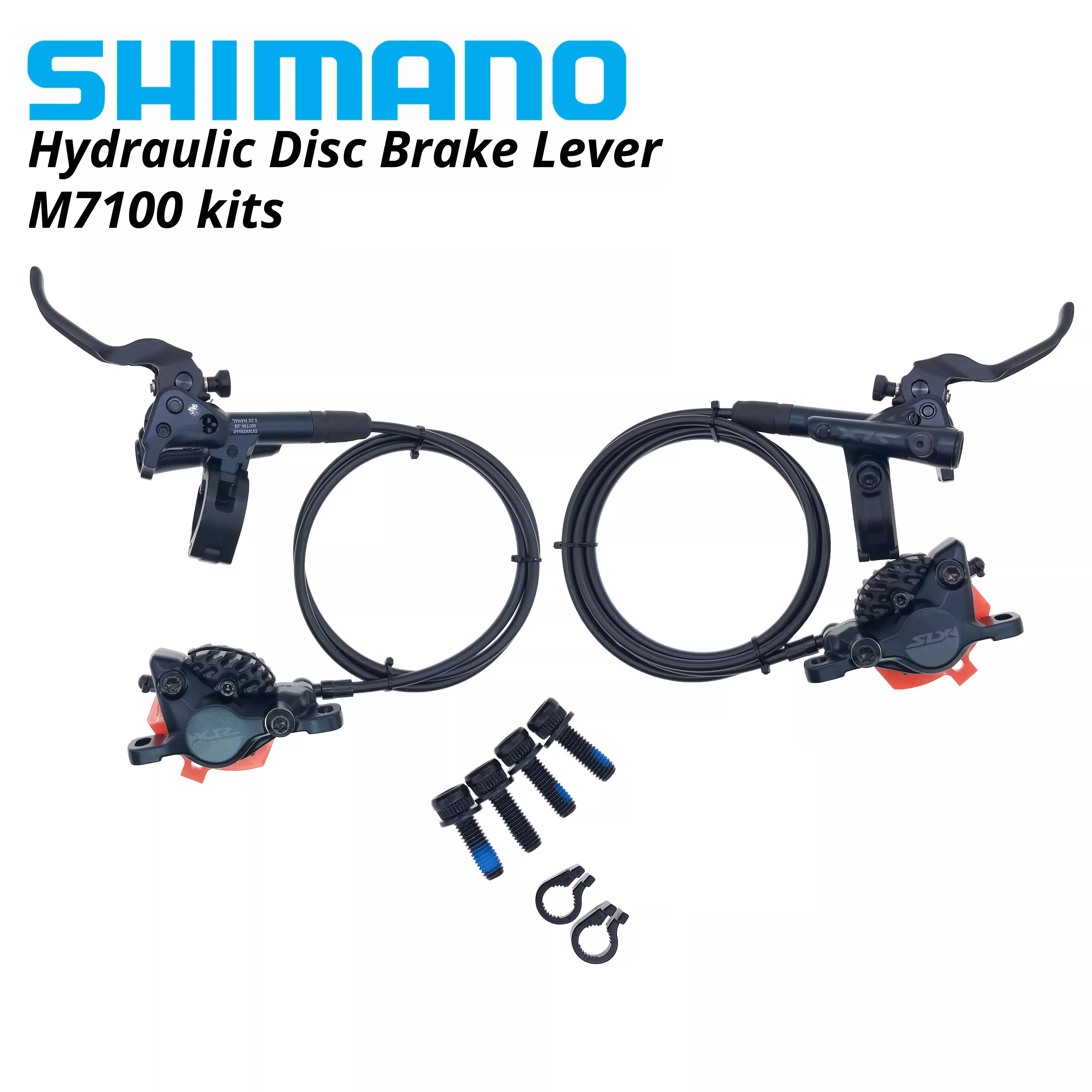 Shimano Slx M7100 Blm7100 Brake Lever Mtbhydraulic Disc Iev Clamp Band Rotors Front Rear