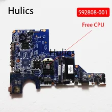 Hulics-placa base Original para ordenador portátil, 592808, 001, DA0AX2MB6E1, DA0AX2MB6E0, para HP Compaq, CQ42, CQ62, CPU gratis