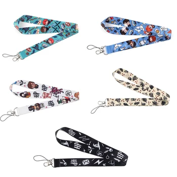 

10pcs/lot J1576 Cartoon Hogwarts School of Witchcraft and Wizardry Movie Keychain Mobile Phone Badge Holder Key Strap Lanyard