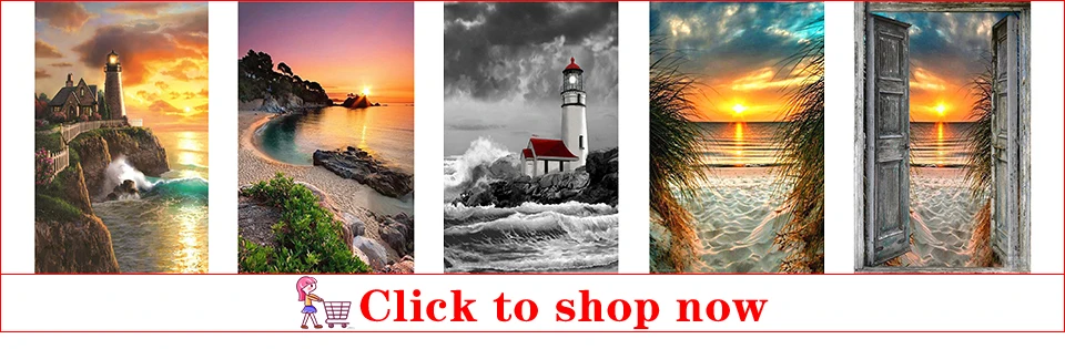 5D DIY Diamond Painting Landscape Coastal Sunset Rhinestone Picture Full Square/Round Diamond Embroidery Mosaic Decoration Gift