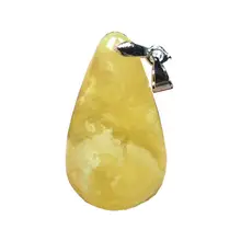 Real Natural Amber Pendant For Women Lady Man Crystal 925 Silver 27x16x5mm Beads Gemstone Fashion Necklace Pendant Jewelry AAAAA