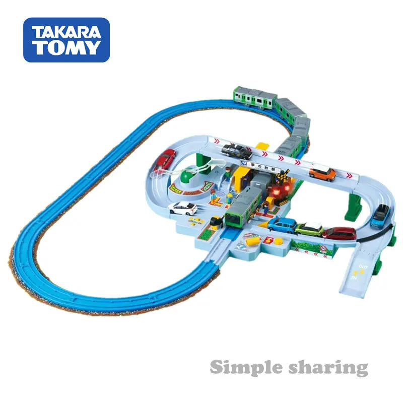 TAKARA TOMY Plarail Давайте поиграем с Tomica Kankan пересечение железнодорожного пути Один