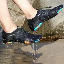 Битва против летних бушующих видов спорта на открытом воздухе Дайвинг обувь для мужчин и женщин кожа быстросохнущая пляжная обувь