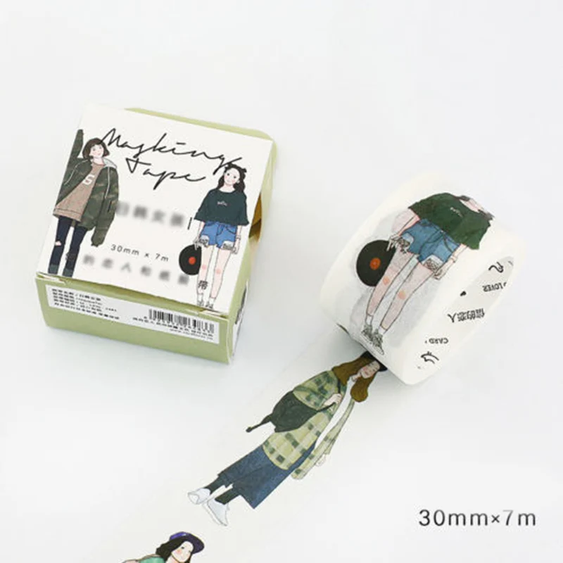

30mm*7m Fresh Style Masking Tape Adhesive Paper Pocket Decoration