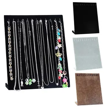 

Junejour Flannel Jewelry Boxes Jewelry Display Earrings Stud Necklace Pendant Storage Showcase Fashion Rack Case Board Gift 1pc
