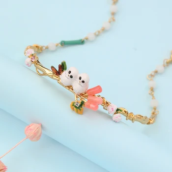 

Enamel glaze is cute owl diamond-encrusted bracelet girl personality French fashion bracelets female sand storm