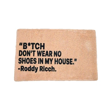 

RAP lovely doormat Roddy Ricch Doormat - Funny Door Mat - Don't Wear No Shoes In My House - Roddy Ricch Quote