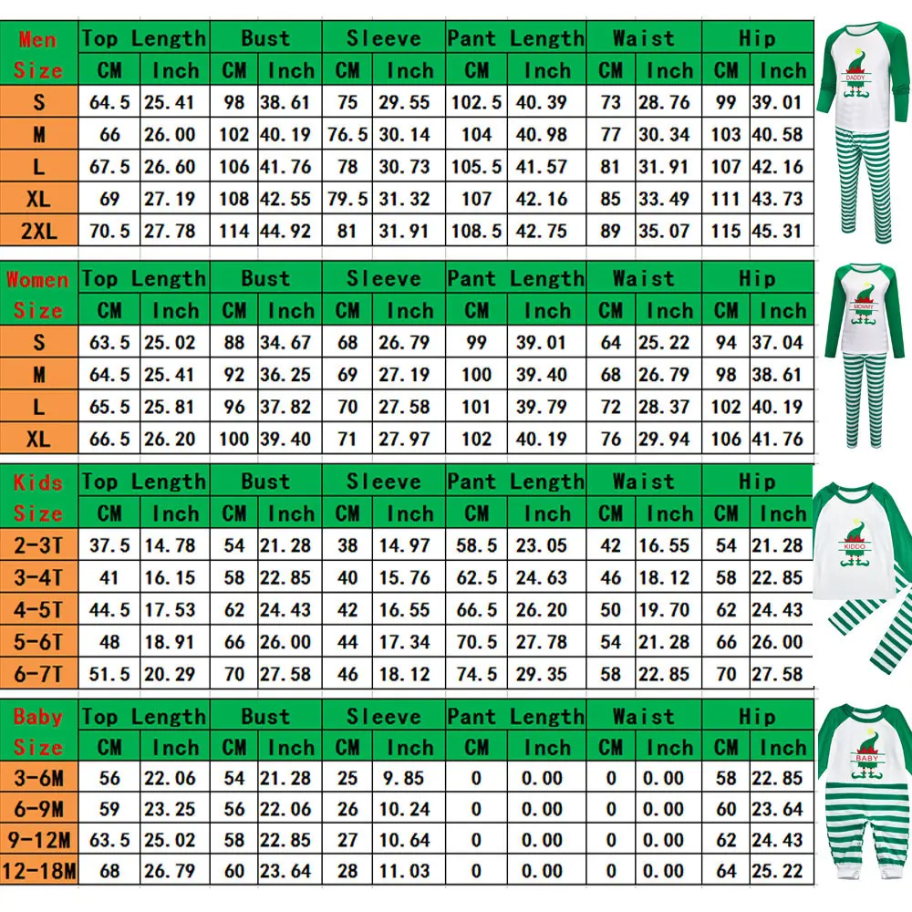 Одинаковые комплекты одежды для семьи; коллекция года; пижамный комплект с рождественским эльфом для мамы и дочки; одежда для сна в зеленую полоску с длинными рукавами для малышей